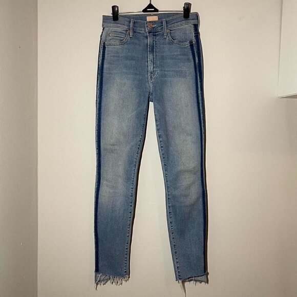 Mother Denim The Stunner Zip Ankle Step Fray Jean in Light Kitty Racer size 26 - Picture 5 of 14